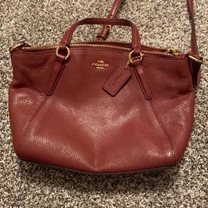 Maroon/ Burgundy Coach Cross Body Purse